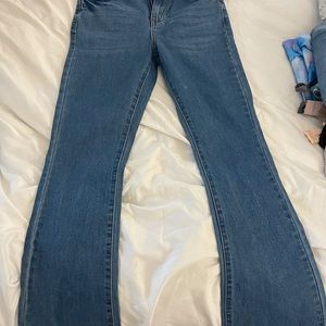 high rise size 26 long flair jeans